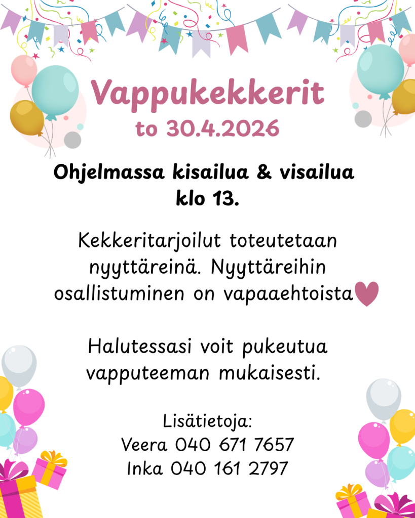 Vappukekkerit to 30.4.